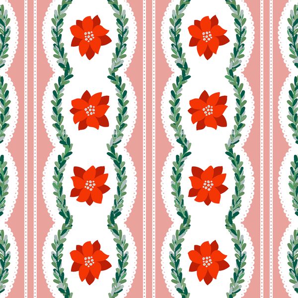 Holiday Ribbon in Poinsettia Pink
