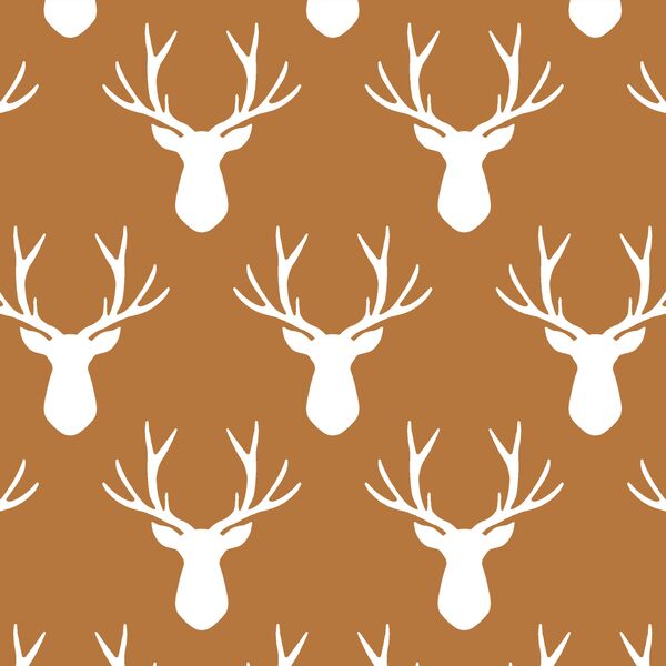 Stag Silhouette in Ginger