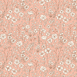 Wildflower Garden in Warm Pink