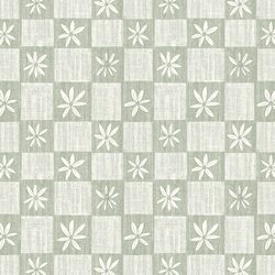 Daisy Checkers in Thyme Green