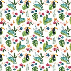 Little Blooming Jungle in White