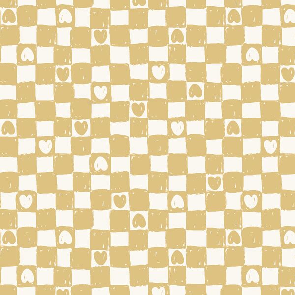 Painted Checks in Dusty Yellow