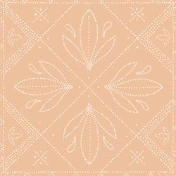 Large Dotted Tile in Pink Glow on Peach