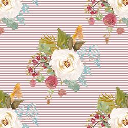 Rustic Bouquet in Antique Rose Stripes