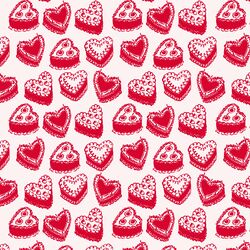 Heart Cakes in Red Rose
