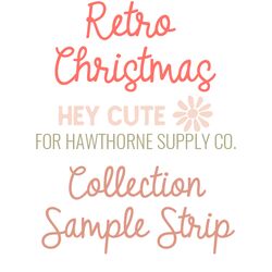 Retro Christmas Sample Strip