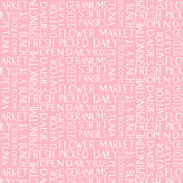 Garden Text in Blooming Pink
