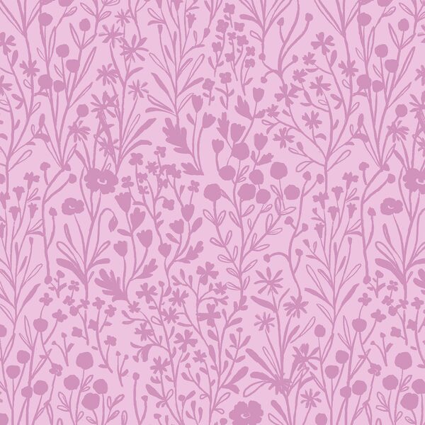 Floral Silhouette in Wild Violet
