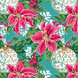 Poinsettia Garland in Ocean