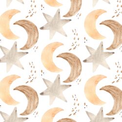 Moon and Stars in Silent Night