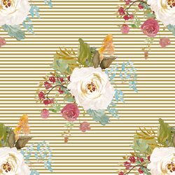 Rustic Bouquet in Gold Stripes