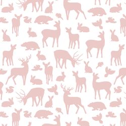Forest Friends in Blush on white