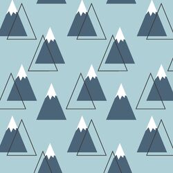 Mountain Peaks in Powder Blue
