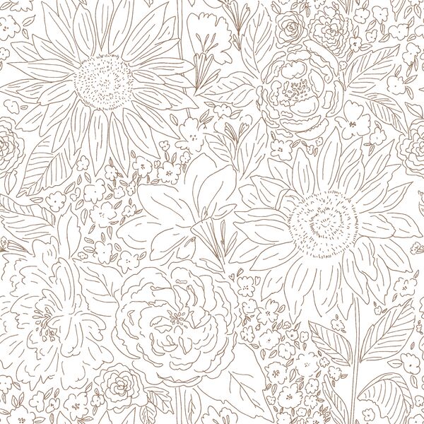 Paperie in Garden Chocolate on White