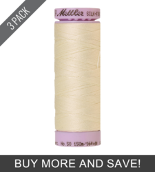 Antique White (9105-3612) - Silk Finish Cotton 50wt - 164 Yards (3 Pack)