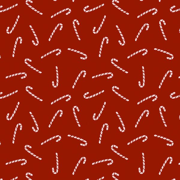 Tossed Candy Canes in Cranberry