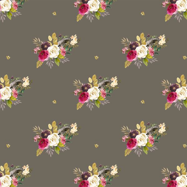 Large Woodland Bouquet in Dark Taupe