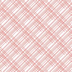 Thatched in Living Coral on White