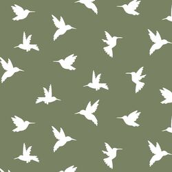 Hummingbird Silhouette in Olive