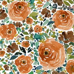 Copper Roses in White