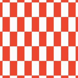 Winter Checkerboard in Berry Red