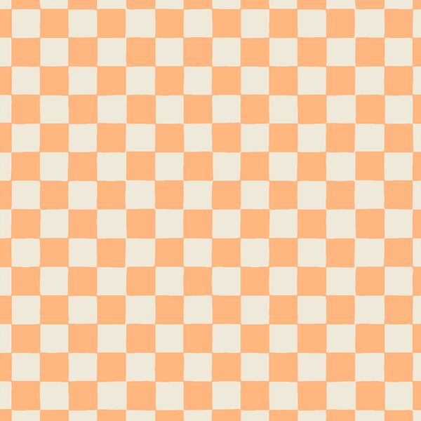 Retro Checkerboard in Peach