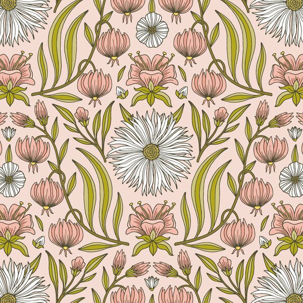 Garden Floral in Pink Blush
