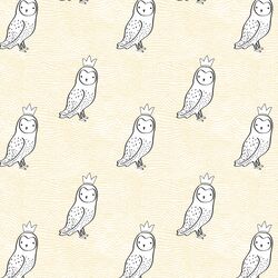 Small Crowned Owl in Sunny Yellow and Onyx