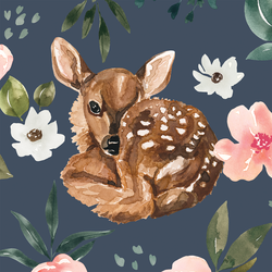 Large Deer in Navy