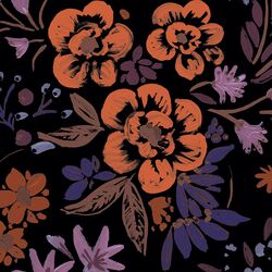 Large Devon Floral in Vintage Halloween