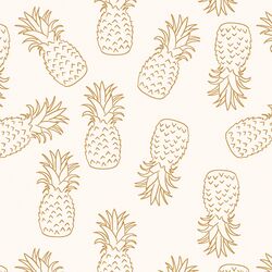 Pineapples in Golden on Cream