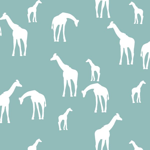 Giraffe Silhouette in Pool