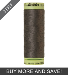 Dark Charcoal (9240-0416) - Silk Finish Cotton 60wt - 220 Yards (3 Pack)