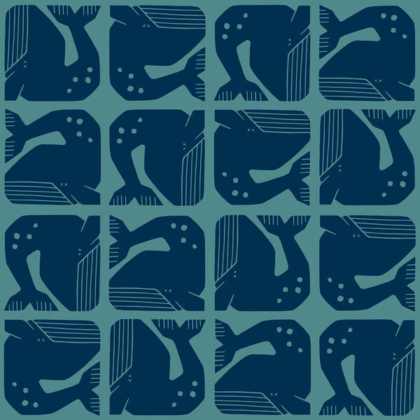 Grumpy Whale in Navy