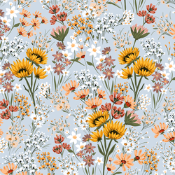 Vintage Bouquet in Light Blue