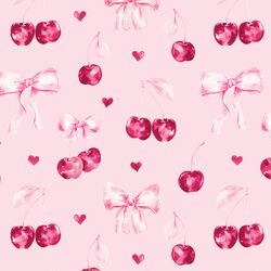Ribbon Cherries in Rose Pink