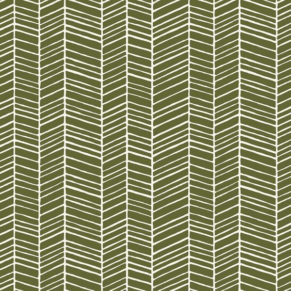 Herringbone in Forest Green