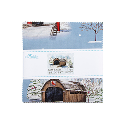 Covered Bridges in Winter 5" Square Pack