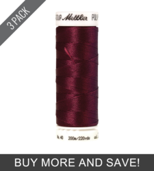 Burgundy (3406-2222) - Poly Sheen - 220 Yards (3 Pack)