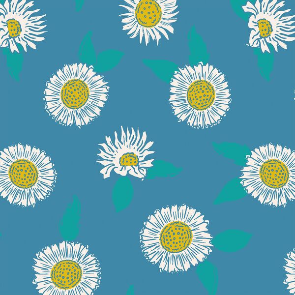 Berry Sunflowers in Blue