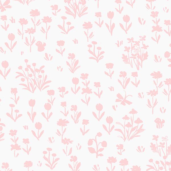 Large Garden Silhouette in Blossom Pink on Cloud