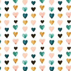 Little Watercolor Hearts in Summer