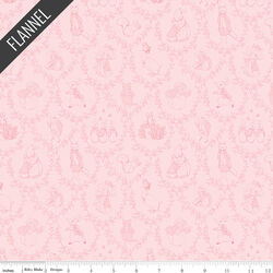 Peter Rabbit and Friends Toile Flannel in Pink