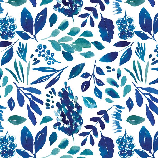 Bright Botanicals in Blue