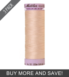 Flesh (9105-0600) - Silk Finish Cotton 50wt - 164 Yards (3 Pack)