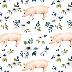 Garden Pigs in White