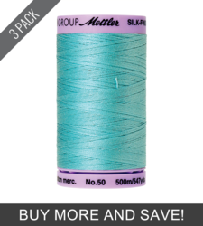 Blue Curacao (9104-2792) - Silk Finish Cotton 50wt - 547 Yards (3 Pack)