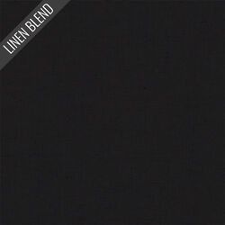 Linen Blend Solid in Caviar