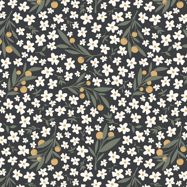 Flouncy Floral in Dark Garden
