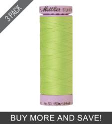 Bright Lime Green (9105-1528) - Silk Finish Cotton 50wt - 164 Yards (3 Pack)